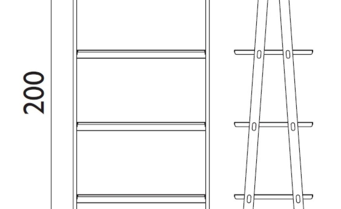 Стеллаж для книг от фабрики Normann Copenhagen модель 60100 One Step Up Bookcase
