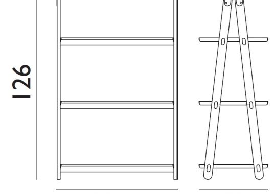 Стеллаж для книг от фабрики Normann Copenhagen модель 60100 One Step Up Bookcase