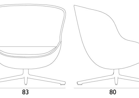 Кресло от фабрики Normann Copenhagen модель Hyg Swivel Lounge  Low