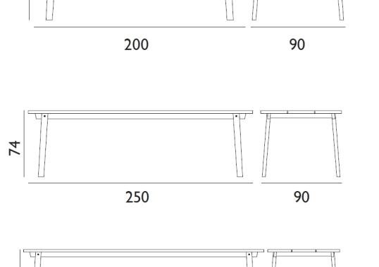 Стол от фабрики Normann Copenhagen модель 60221 Slice Table