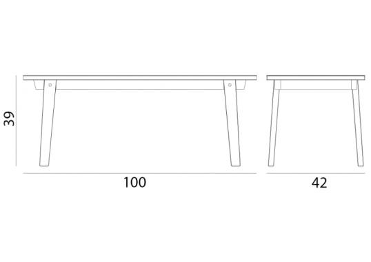Журнальный столик от фабрики Normann Copenhagen модель Slice Linoleum-603091