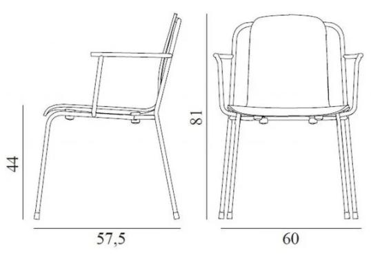 Кресло от фабрики Normann Copenhagen модель 6017 Studio Arm