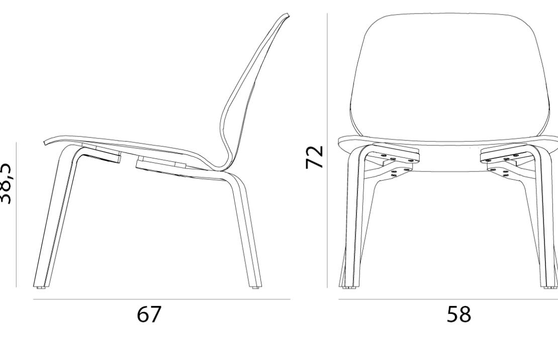 Стул от фабрики Normann Copenhagen модель My  Low Upholstery
