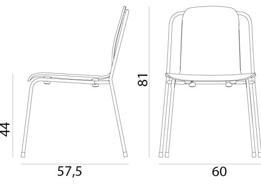 Стул от фабрики Normann Copenhagen модель Studio Mid Upholstery 