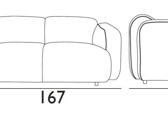 Диван от фабрики Normann Copenhagen модель Swell 2 Seater Sofa