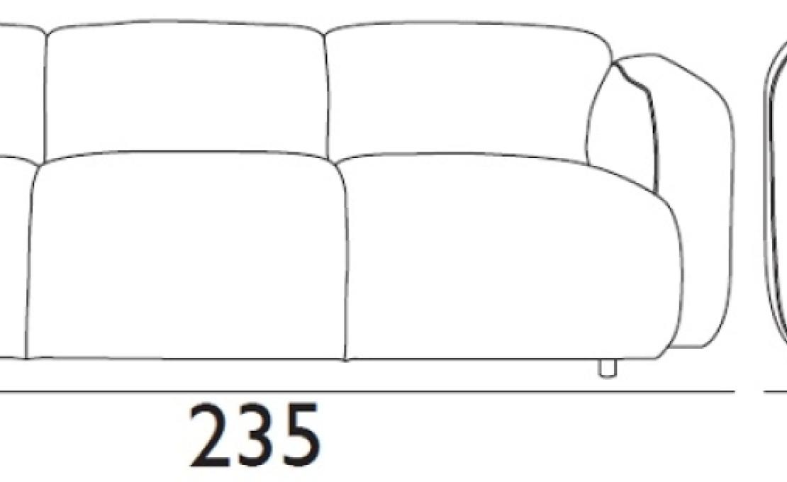 Диван от фабрики Normann Copenhagen модель Swell 3 Seater Sofa