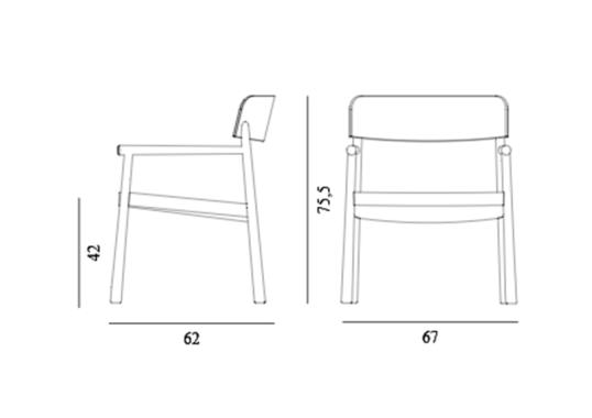 Кресло от фабрики Normann Copenhagen модель Timb Lounge Arm-140190