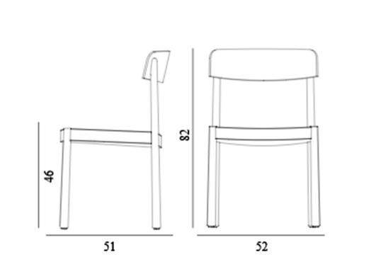 Стул от фабрики Normann Copenhagen модель 140161 Timb 