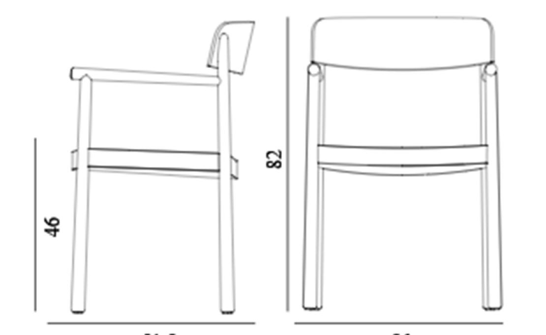Кресло от фабрики Normann Copenhagen модель 140161 Timb Arm