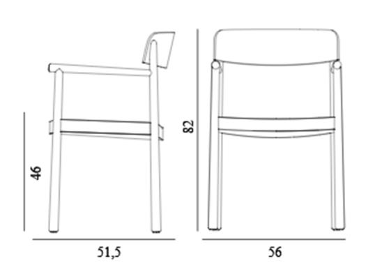Кресло от фабрики Normann Copenhagen модель 140162 Timb Upholstery Arm