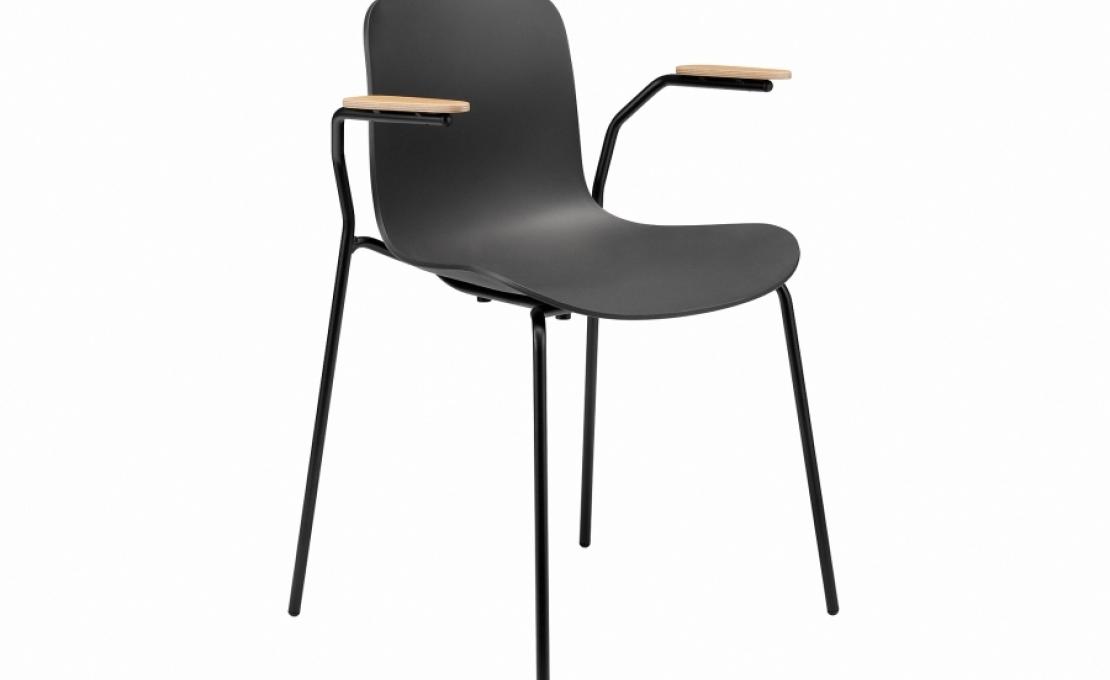 Стул от фабрики Norr11 модель Langue Stack  with Armrests