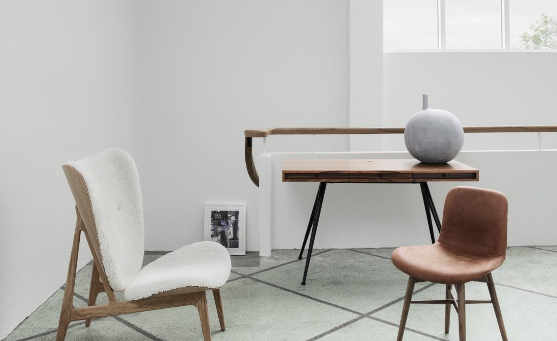 Стул от фабрики Norr11 модель Langue Original Seat Upholstered