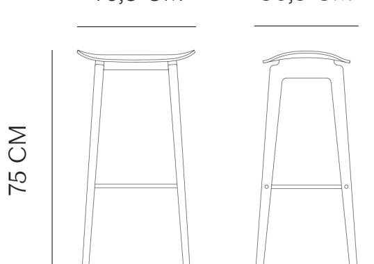 Барный стул от фабрики Norr11 модель NY11  Seat Upholstered