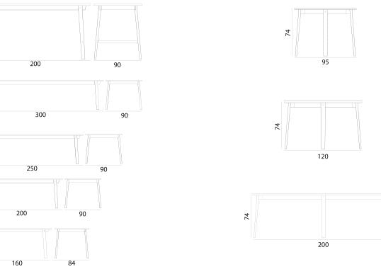 Стол от фабрики Normann Copenhagen модель 6030 Slice Linoleum Table