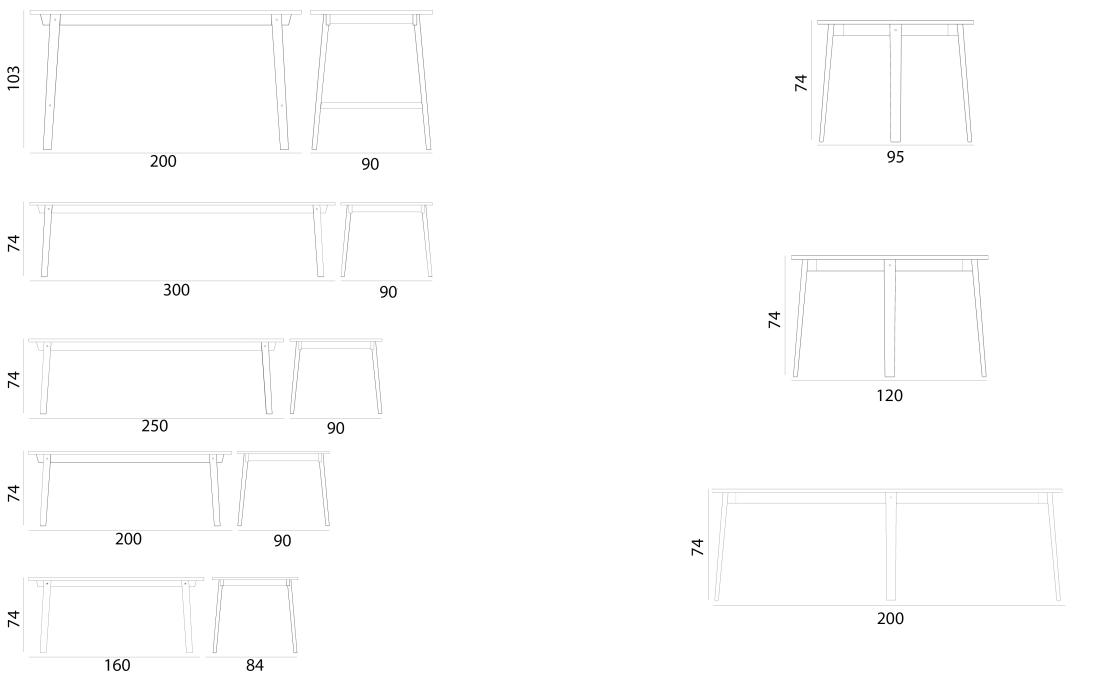 Стол от фабрики Normann Copenhagen модель 6030 Slice Linoleum Table