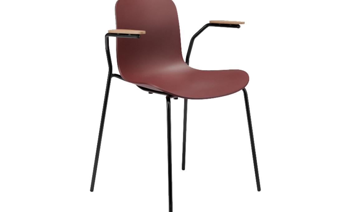 Стул от фабрики Norr11 модель Langue Stack  with Armrests