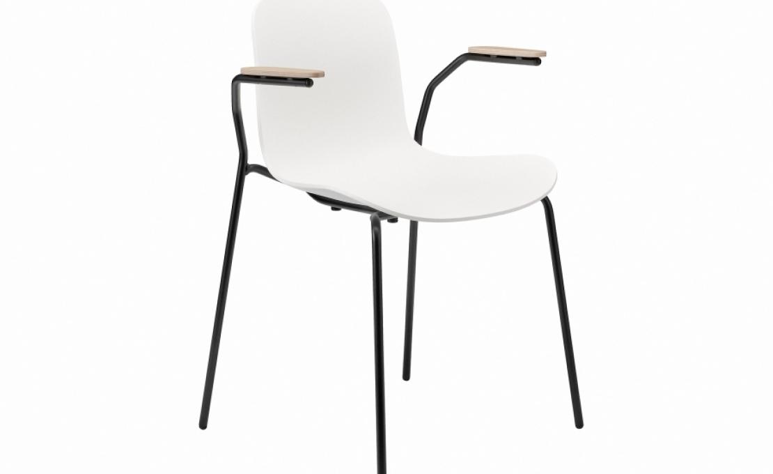 Стул от фабрики Norr11 модель Langue Stack  with Armrests