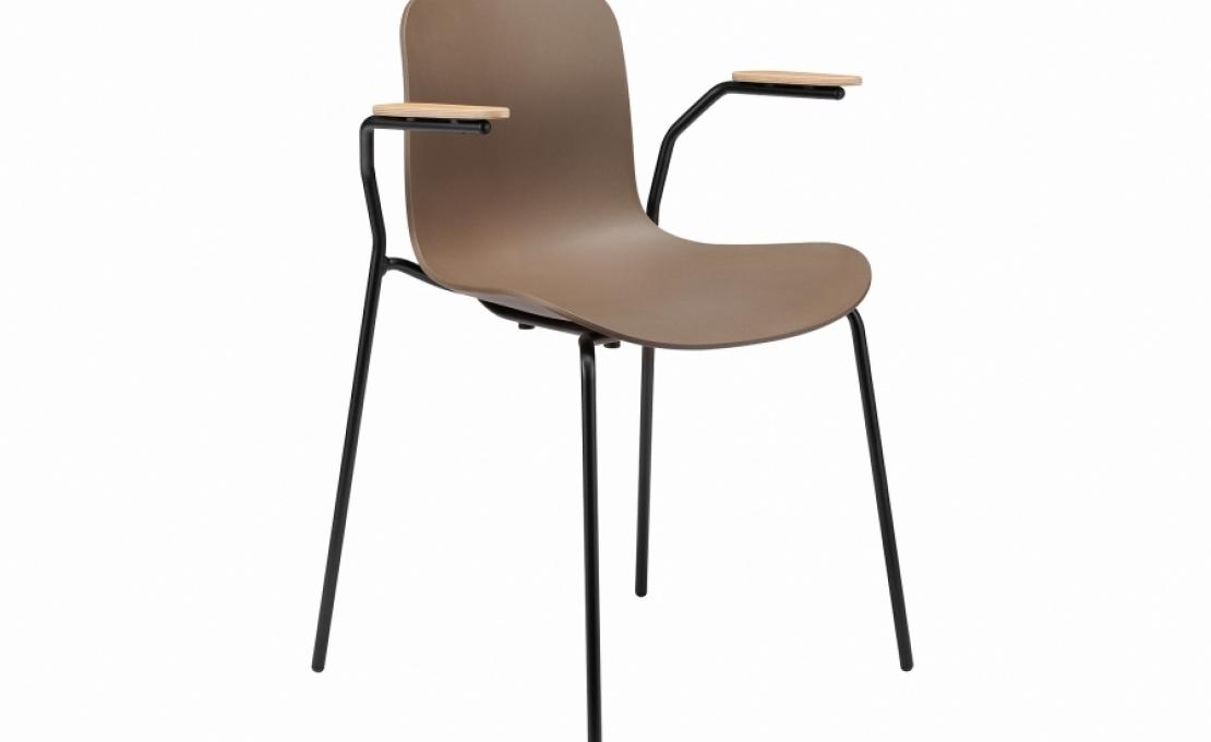 Стул от фабрики Norr11 модель Langue Stack  with Armrests
