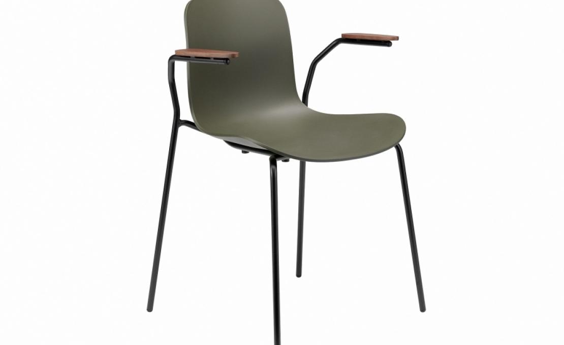Стул от фабрики Norr11 модель Langue Stack  with Armrests