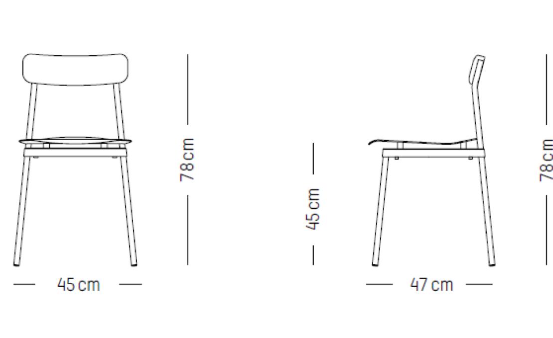 Уличный стул от фабрики Petite Friture модель M08101