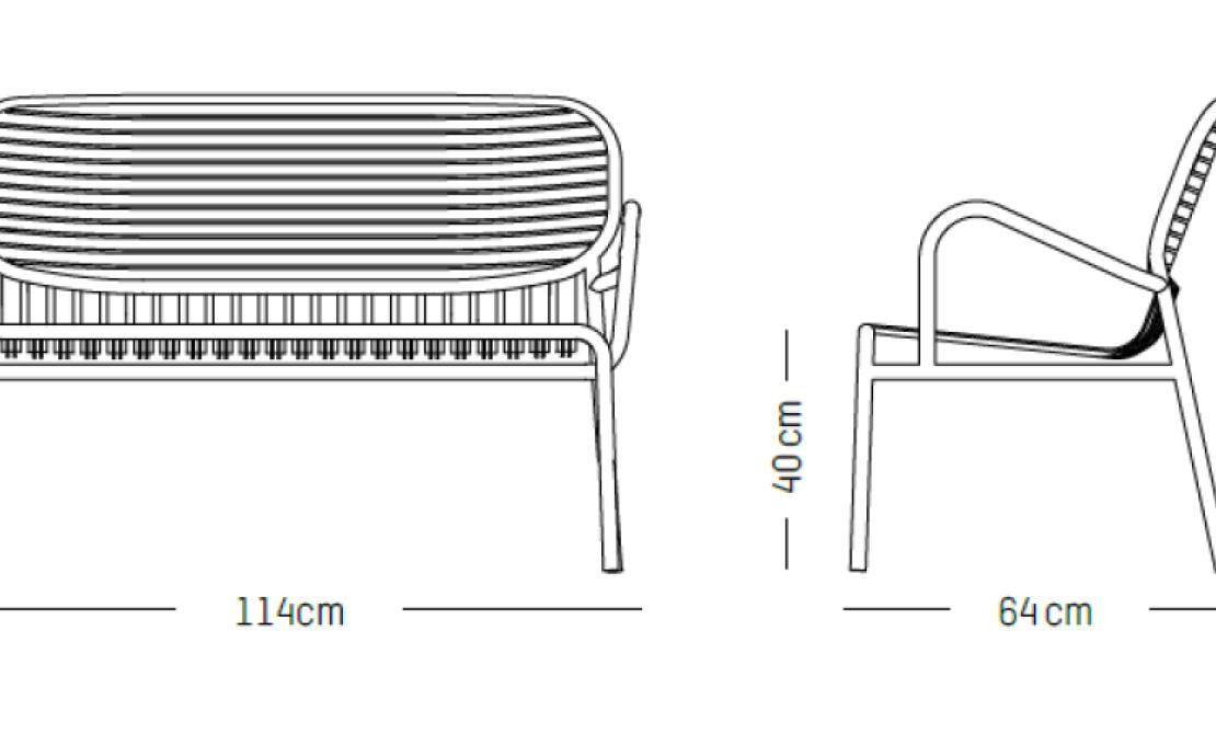 Уличный диван от фабрики Petite Friture модель M07419