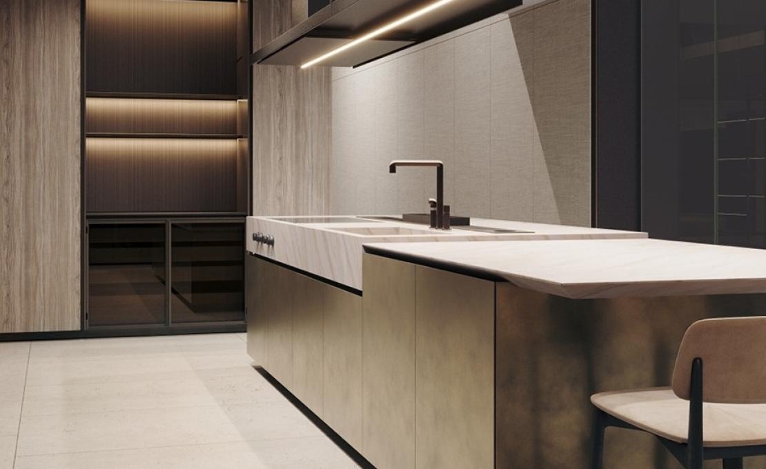 Кухни от фабрики Poliform модель ARTEX PRO KITCHEN