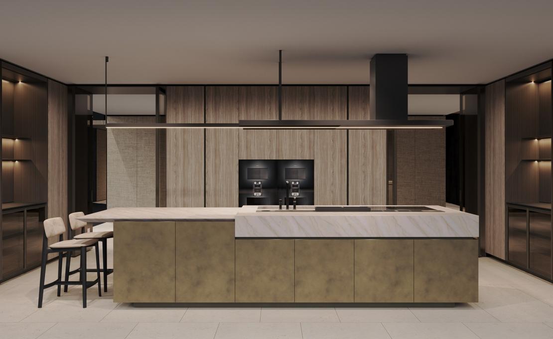 Кухни от фабрики Poliform модель ARTEX PRO KITCHEN