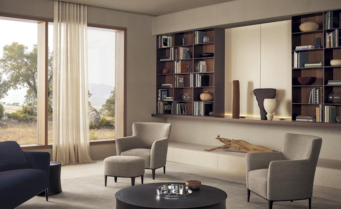 Стеллаж для книг от фабрики Poliform модель Code Day Systems