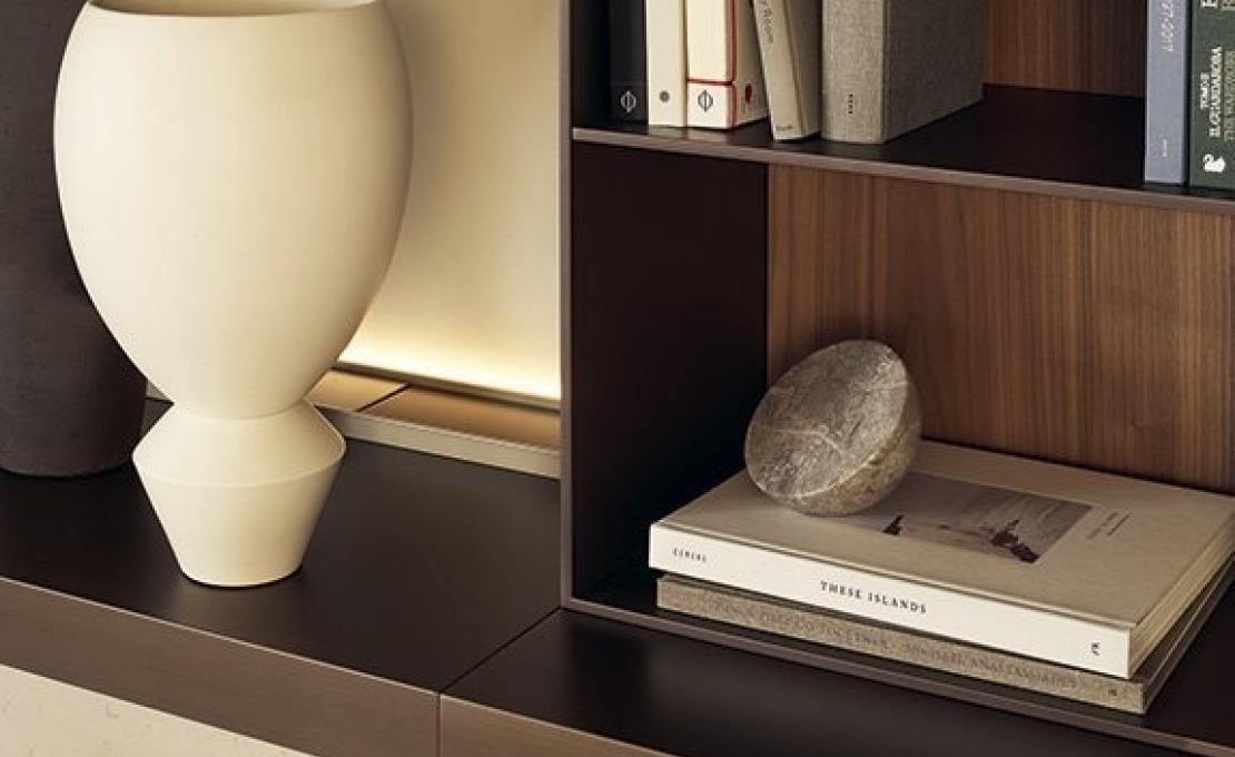 Стеллаж для книг от фабрики Poliform модель Code Day Systems