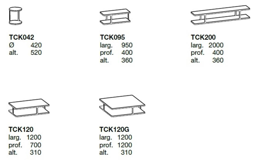 Журнальный столик от фабрики Poliform модель Creek 