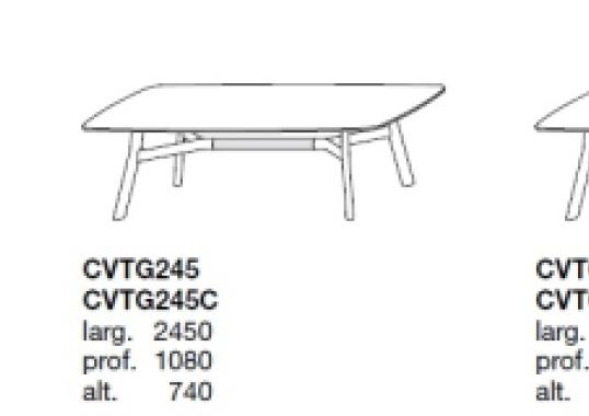 Стол Poliform CVTG2 Curve Table image 2