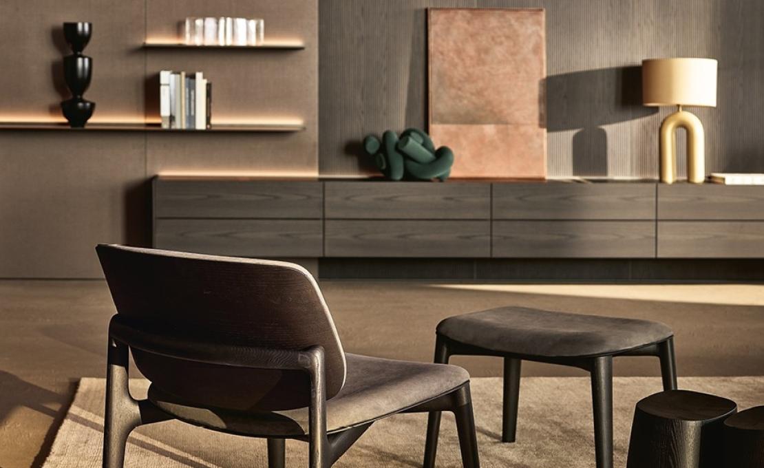 Кресло от фабрики Poliform модель Curve Arm 