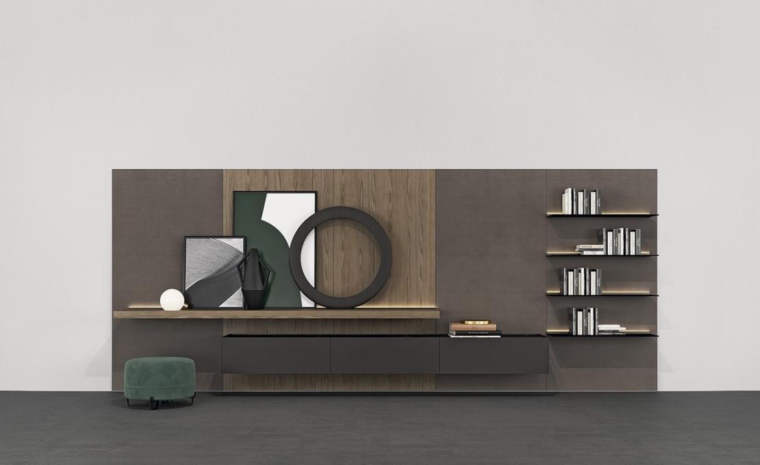 Стеллаж для книг от фабрики Poliform модель Code Day Systems