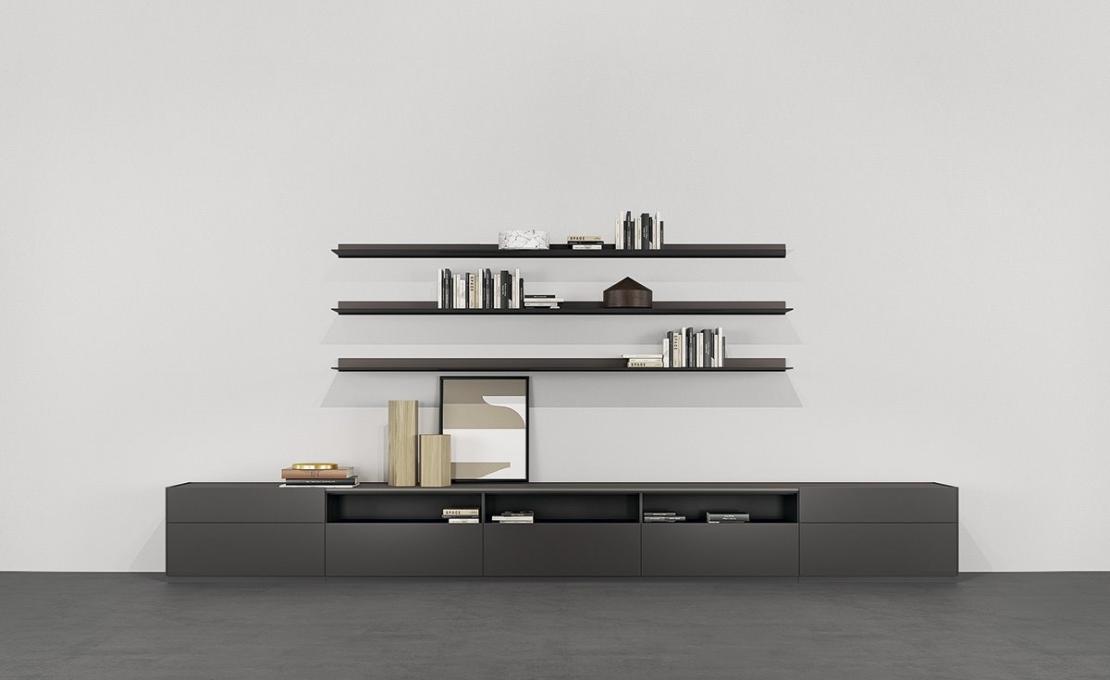 Стеллаж для книг от фабрики Poliform модель Code Day Systems