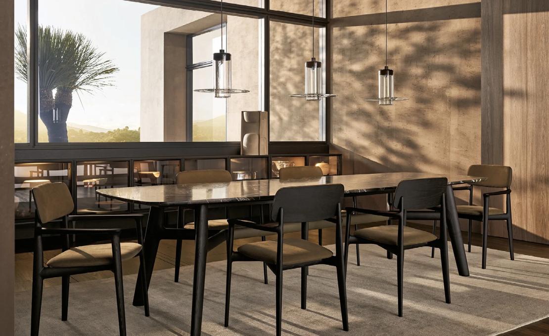 Стол от фабрики Poliform модель CVTG2 Curve Table