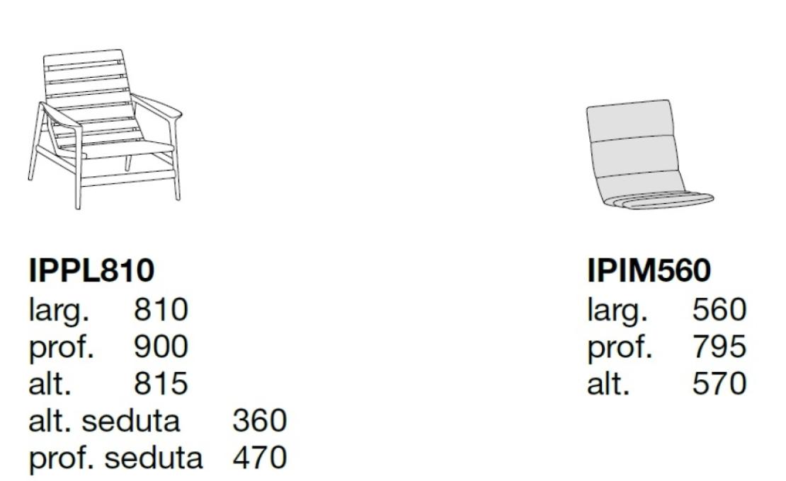 Кресло от фабрики Poliform модель Ipanema Arm LeatherStrap