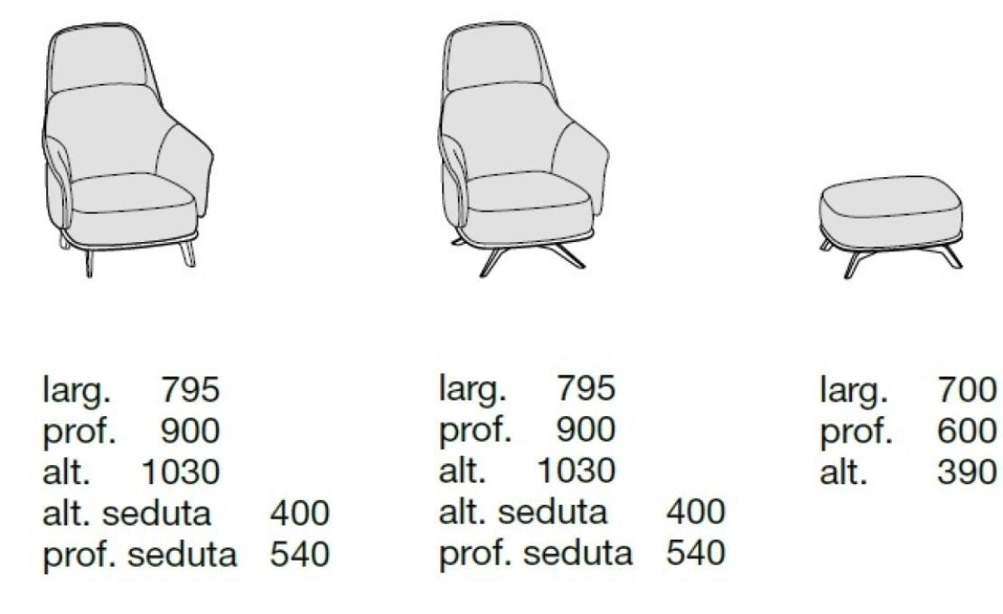 Кресло от фабрики Poliform модель KAORI LOUNGE ARM