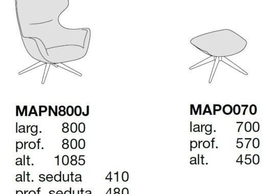 Кресло Poliform MAPN800J image 2