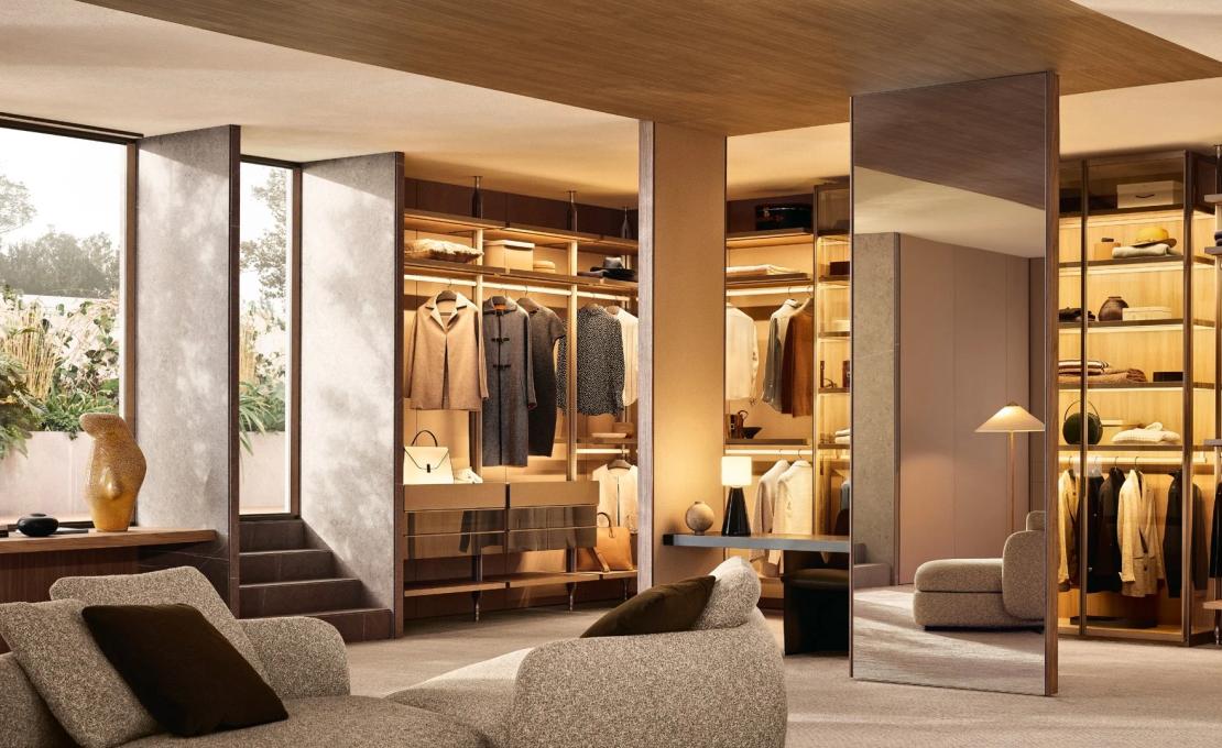 Стеллаж для книг от фабрики Poliform модель Lexington Night System