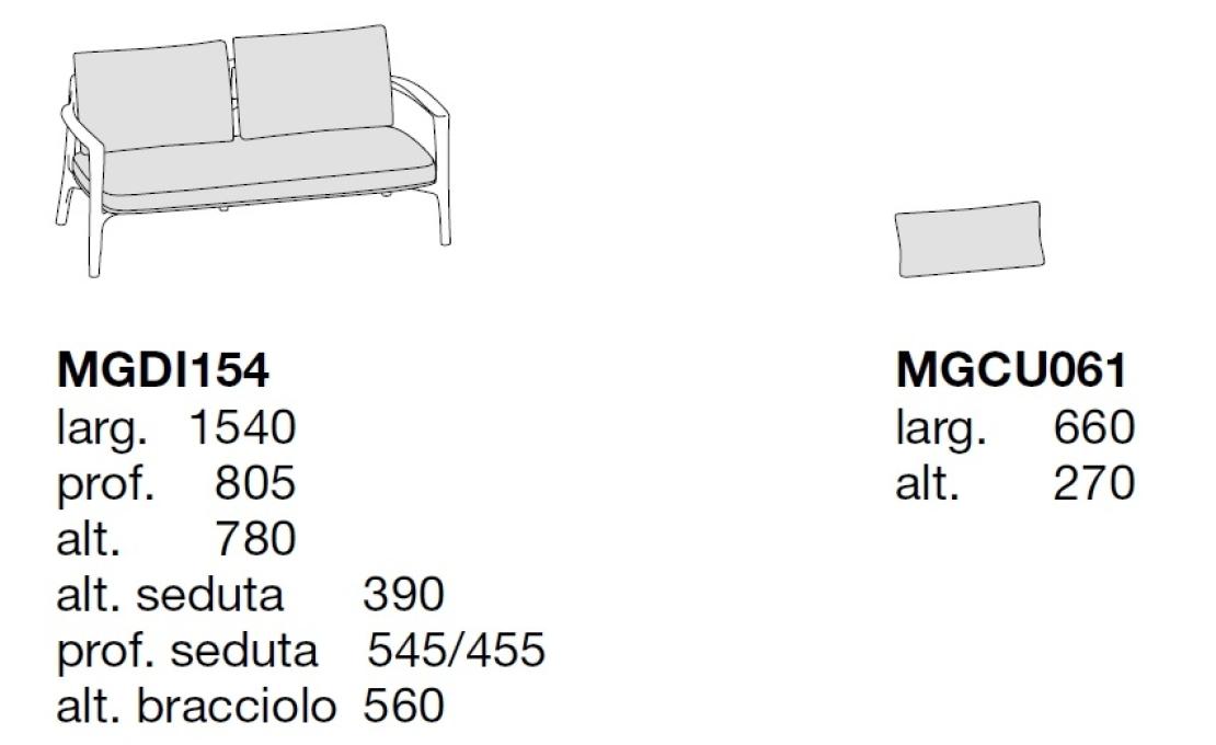 Уличный диван от фабрики Poliform модель MAGNOLIA SOFA