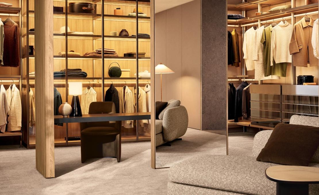 Стеллаж для книг от фабрики Poliform модель Lexington Night System