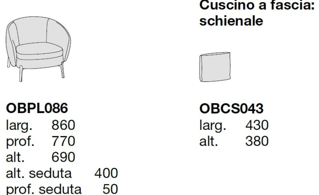 Кресло от фабрики Poliform модель ORBIS ARM