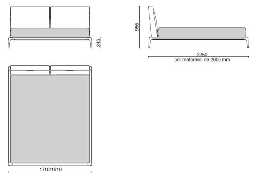 Кровать Poliform Park 1 Bed image 2