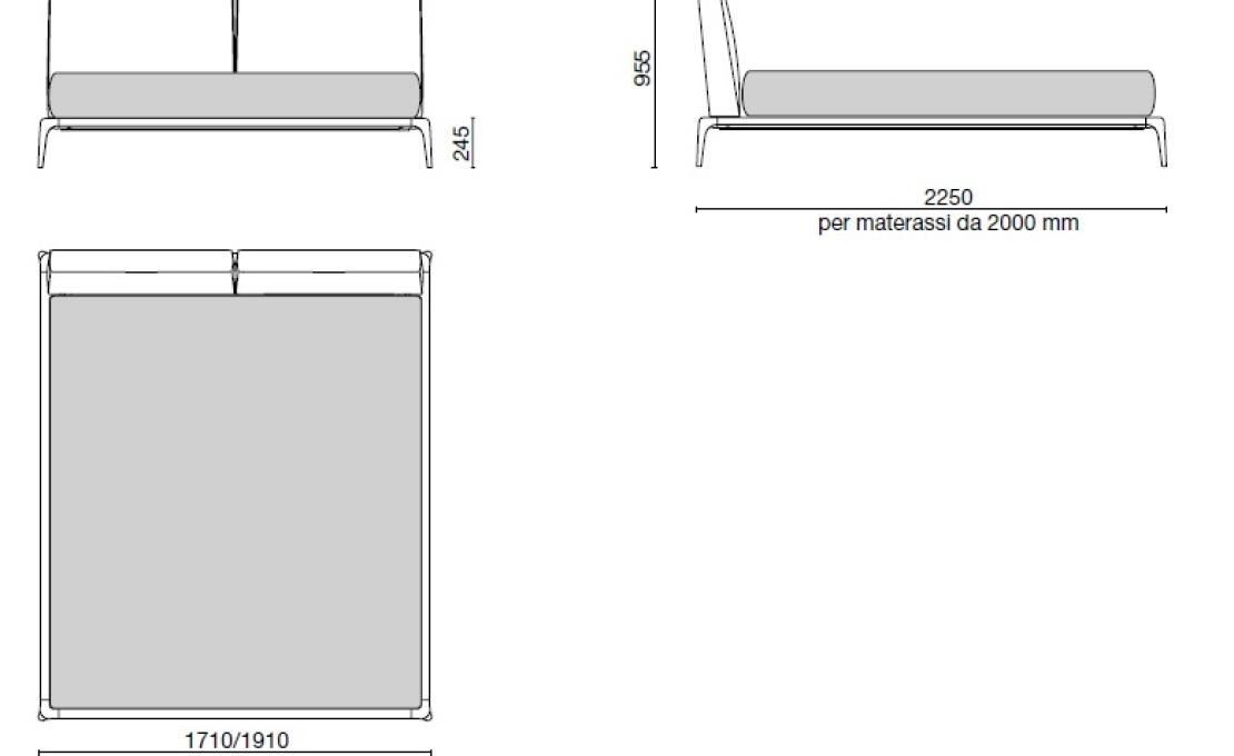 Кровать от фабрики Poliform модель Park 1 Bed