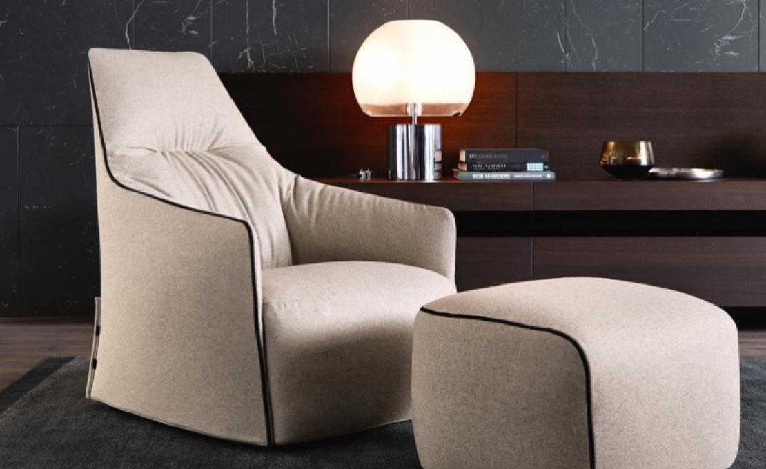 Кресло от фабрики Poliform модель Santa Monica Lounge Arm 