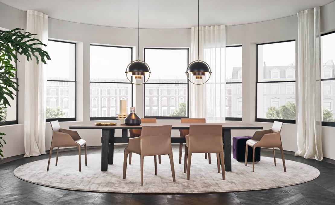 Стул от фабрики Poliform модель Seattle  With Armrests 