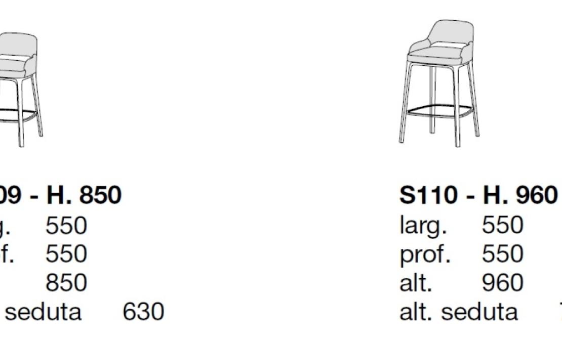 Барный стул от фабрики Poliform модель Sophie Lite 