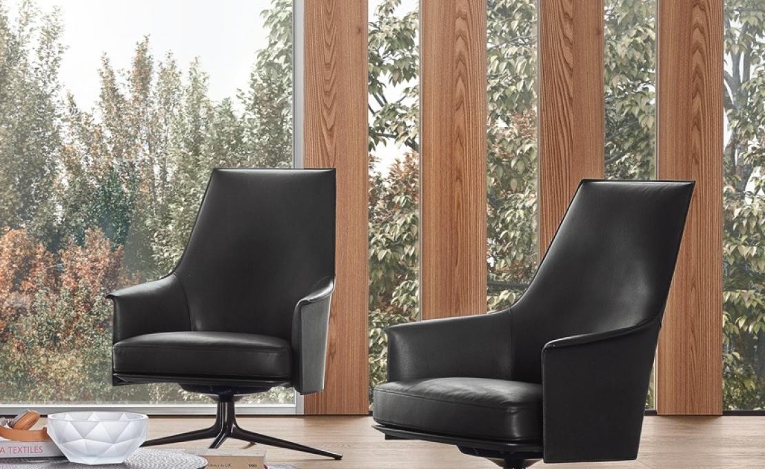 Кресло от фабрики Poliform модель Stanford Lounge Arm