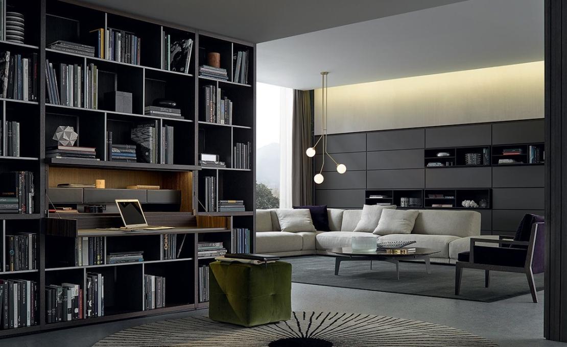 Стеллаж для книг от фабрики Poliform модель Wall System Poliform 