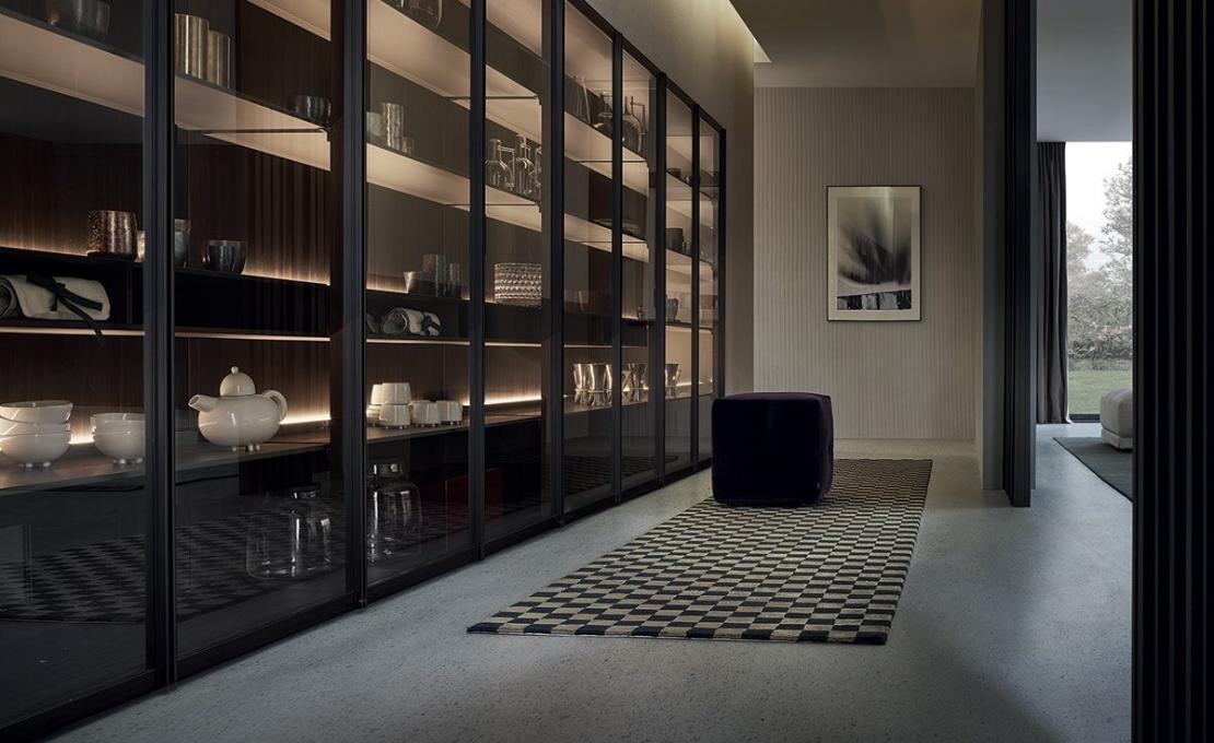 Стеллаж для книг от фабрики Poliform модель Wall System Poliform 